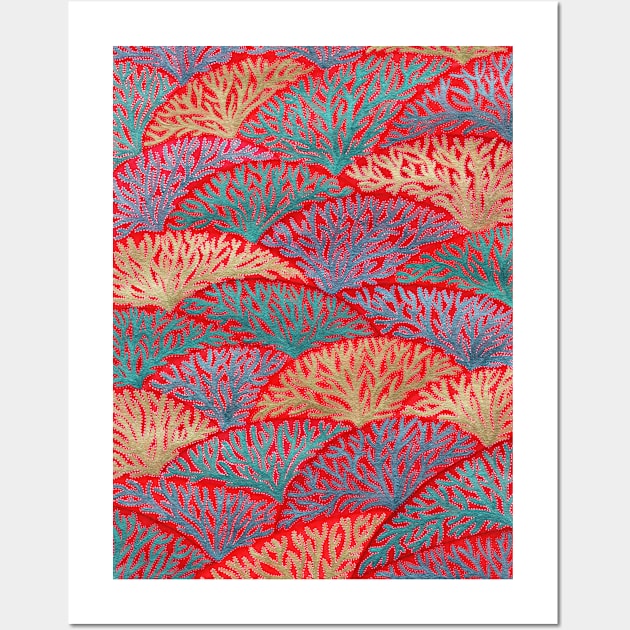 Corals - shimmering underwater pattern Wall Art by Suzie of Earth